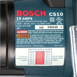 Bosch 15 Amp 7-1/4 in. Corded Circular Saw with 24-Tooth Carbide Blade and Carrying Bag -Power Tools Sales Store bosch circular saws cs10 44 1000