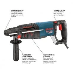 Bosch Bulldog Xtreme 8 Amp 1 in. Corded Variable Speed SDS-Plus Concrete/Masonry Rotary Hammer Drill with Carrying Case -Power Tools Sales Store bosch rotary hammers 11255vsr a0 1000