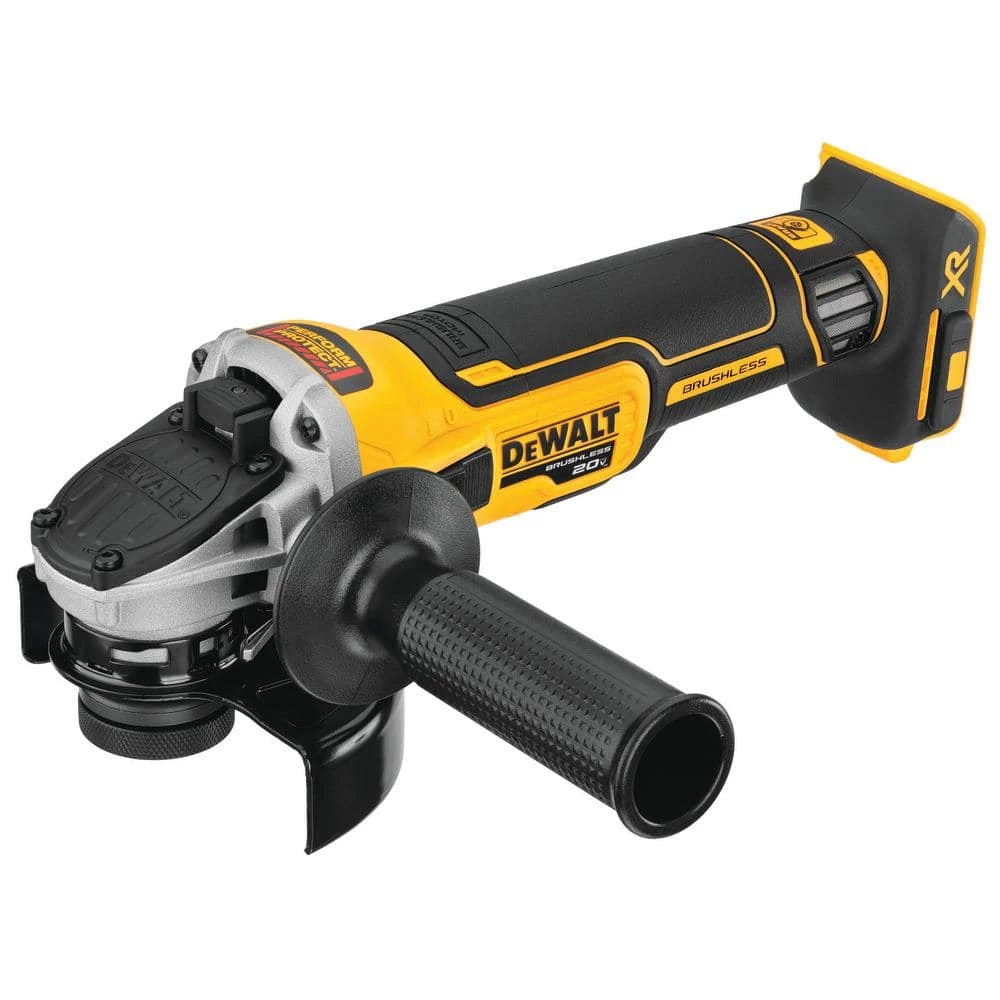 DEWALT 20-Volt MAX XR Cordless Brushless 4-1/2 in. Slide Switch Small Angle Grinder with Kickback Brake (Tool-Only) 3 DEWALT 20-Volt MAX XR Cordless Brushless 4-1/2 in. Slide Switch Small Angle Grinder with Kickback Brake (Tool-Only)