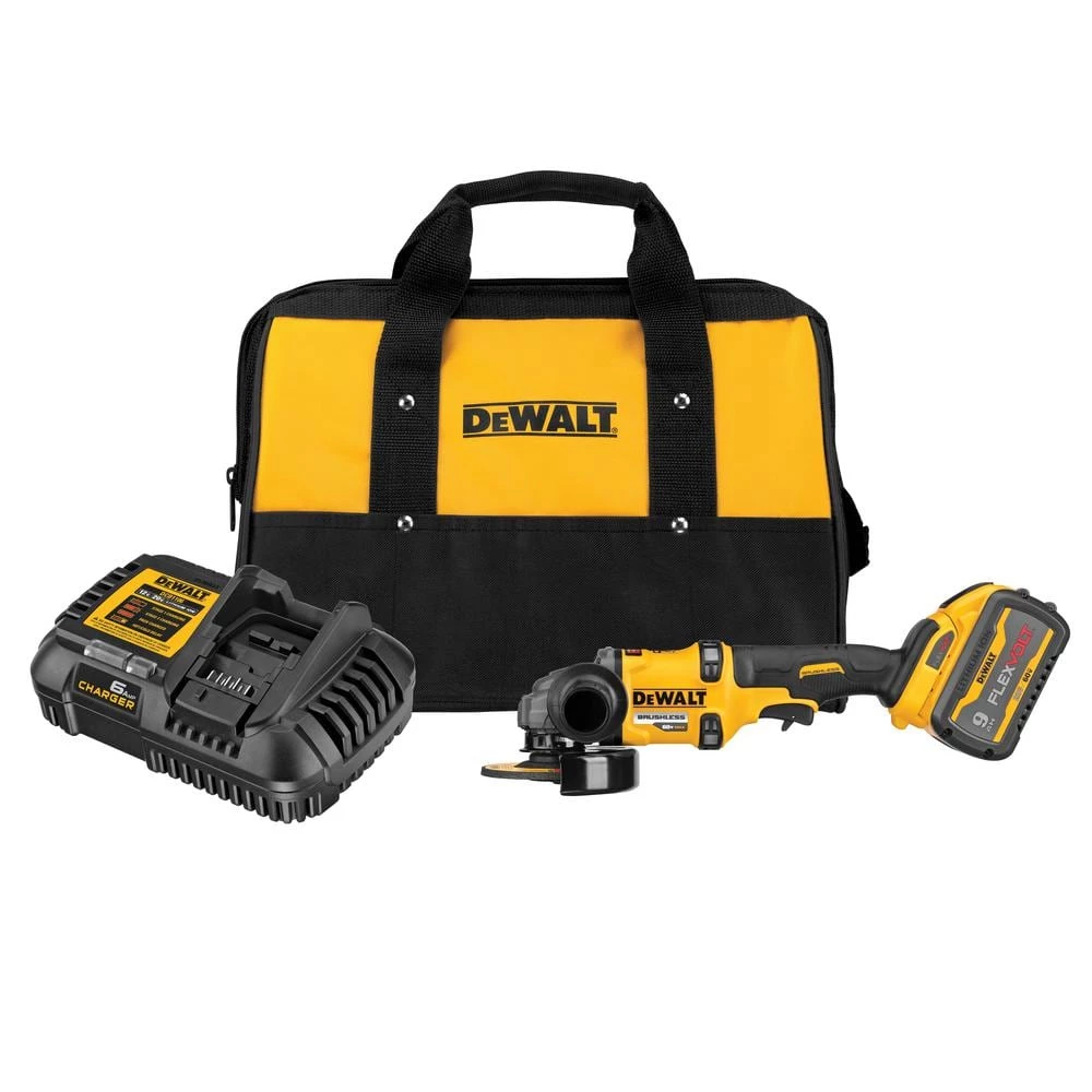 DEWALT FLEXVOLT 60-Volt MAX Cordless Brushless 4-1/2 in. - 6 in. Small Angle Grinder & (1) FLEXVOLT 9.0Ah Battery 3 DEWALT FLEXVOLT 60-Volt MAX Cordless Brushless 4-1/2 in. - 6 in. Small Angle Grinder & (1) FLEXVOLT 9.0Ah Battery