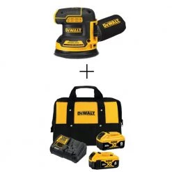 DEWALT 20-Volt MAX XR Cordless Brushless 5 in. Random Orbital Sander with (1) Battery 6.0Ah, (1) Battery 4.0Ah & Charger -Power Tools Sales Store dewalt disc sanders dcw210bdcb246ck d4 1000