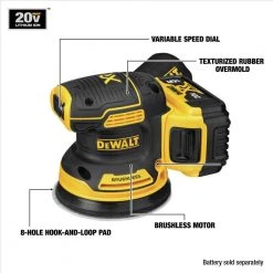 DEWALT 20-Volt MAX XR Cordless Brushless 5 in. Random Orbital Sander with (1) 20-Volt Battery 2.0Ah & Jigsaw -Power Tools Sales Store dewalt disc sanders dcw210d1wdcs334b 40 1000