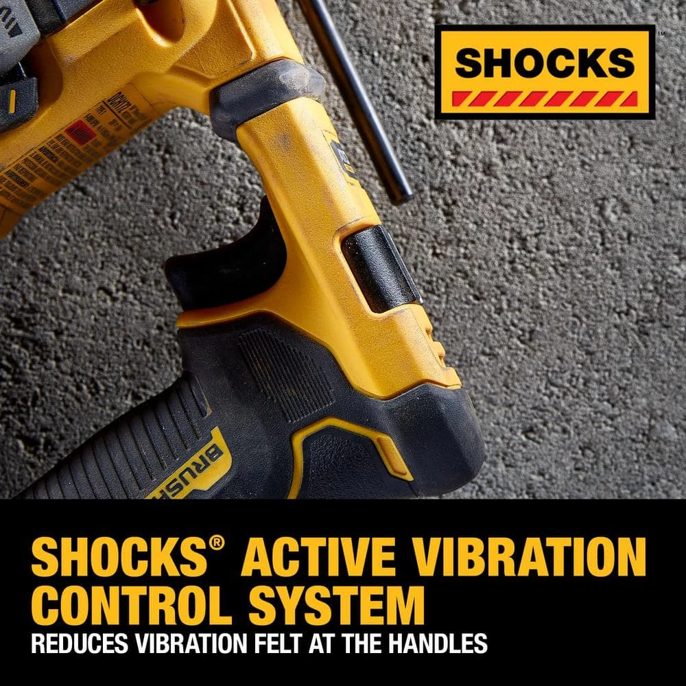 DEWALT ATOMIC 20V MAX Cordless Brushless Ultra-Compact 5/8 in. SDS + Hammer Drill with 20V MAX XR 6.0Ah and 4.0Ah Batteries 12 DEWALT ATOMIC 20V MAX Cordless Brushless Ultra-Compact 5/8 in. SDS + Hammer Drill with 20V MAX XR 6.0Ah and 4.0Ah Batteries - Image 10