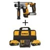DEWALT ATOMIC 20V MAX Cordless Brushless Ultra-Compact 5/8 in. SDS + Hammer Drill with 20V MAX XR 6.0Ah and 4.0Ah Batteries