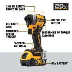 DEWALT ATOMIC 20-Volt MAX Lithium-Ion Cordless Impact Driver Kit -Power Tools Sales Store dewalt impact drivers dcf850p1 40 1000