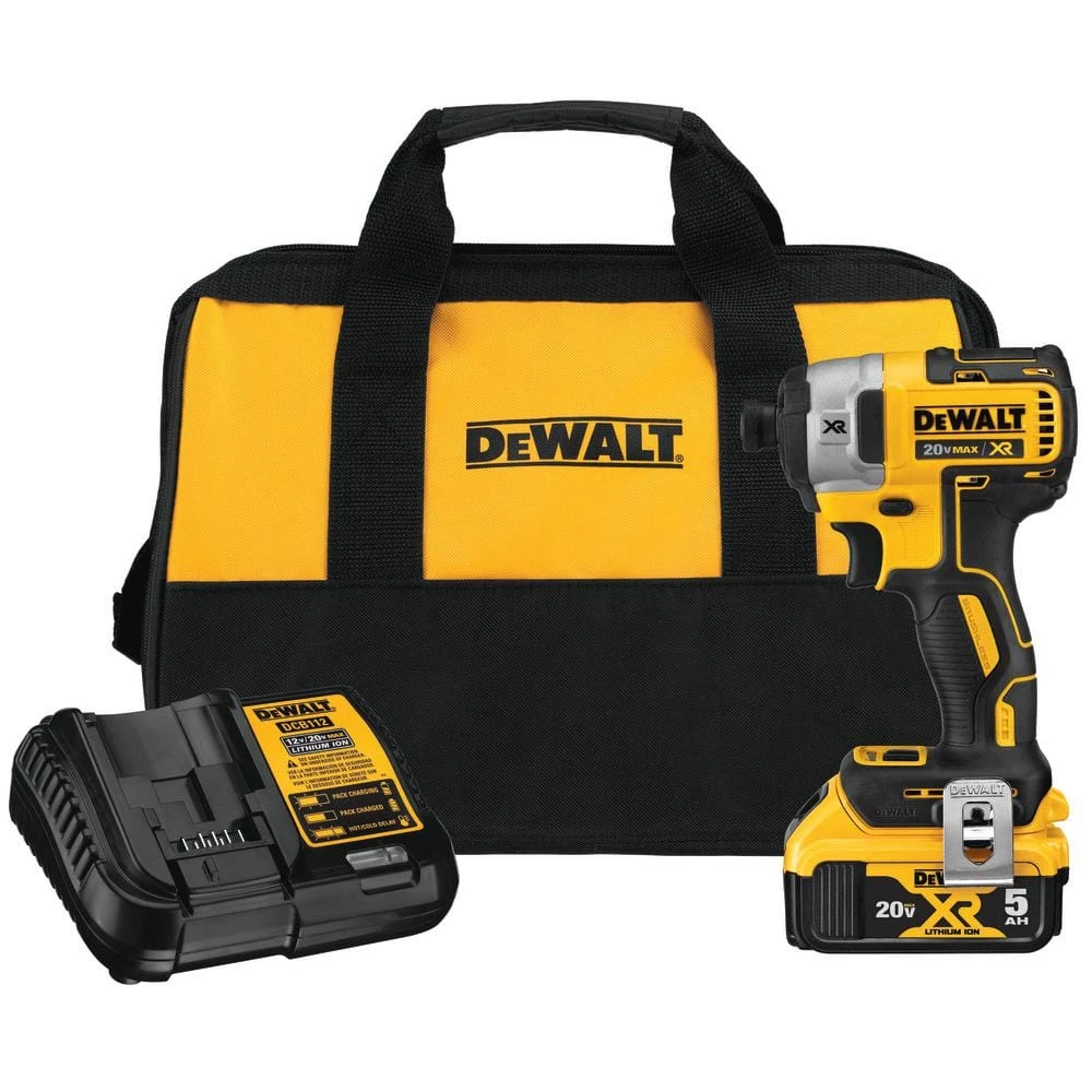 DEWALT 20-Volt MAX XR Cordless Brushless 3-Speed 1/4 in. Impact Driver with (1) 20-Volt 5.0Ah Battery & Charger 3 DEWALT 20-Volt MAX XR Cordless Brushless 3-Speed 1/4 in. Impact Driver with (1) 20-Volt 5.0Ah Battery & Charger