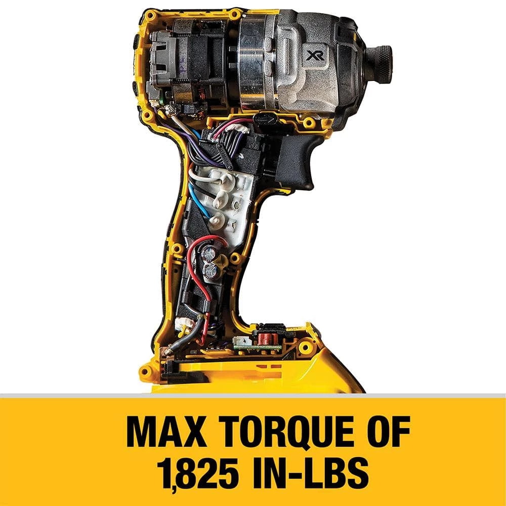 DEWALT 20-Volt MAX XR Cordless Brushless 3-Speed 1/4 in. Impact Driver with (1) 20-Volt 5.0Ah Battery & Charger 9 DEWALT 20-Volt MAX XR Cordless Brushless 3-Speed 1/4 in. Impact Driver with (1) 20-Volt 5.0Ah Battery & Charger - Image 7