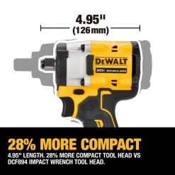DEWALT ATOMIC 20V MAX Cordless Brushless 1/2 in. Impact Wrench with 20V MAX XR Premium Lithium-Ion 6.0Ah and 4.0Ah Batteries -Power Tools Sales Store dewalt impact wrenches dcb246ckwcf921b 1f 1000