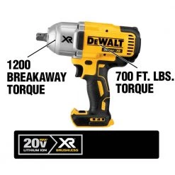 DEWALT 20-Volt MAX XR Cordless Brushless 1/2 in. High Torque Impact Wrench with Detent Pin Anvil, (1) 20-Volt 4.0Ah Battery -Power Tools Sales Store dewalt impact wrenches dcf899m1 40 1000