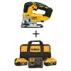 DEWALT 20-Volt MAX XR Cordless Brushless Jigsaw with (1) 20-Volt Battery 6.0Ah, (1) 20-Volt Battery 4.0Ah & Charger -Power Tools Sales Store dewalt jigsaws dcs334bdcb246ck 64 1000