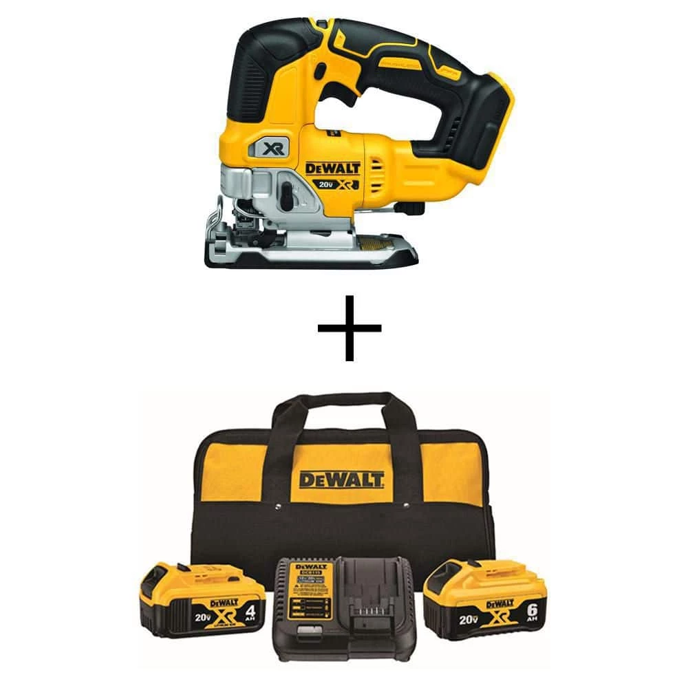 DEWALT 20-Volt MAX XR Cordless Brushless Jigsaw with (1) 20-Volt Battery 6.0Ah, (1) 20-Volt Battery 4.0Ah & Charger 3 DEWALT 20-Volt MAX XR Cordless Brushless Jigsaw with (1) 20-Volt Battery 6.0Ah, (1) 20-Volt Battery 4.0Ah & Charger
