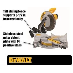 DEWALT 15 Amp Corded 12 in. Single Bevel Compound Miter Saw -Power Tools Sales Store dewalt miter saws dws715 40 1000