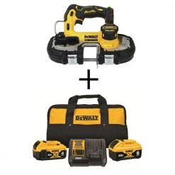 DEWALT ATOMIC 20V MAX Cordless Brushless Compact 1-3/4in. Bandsaw with 20V MAX XR Premium Lithium-Ion 6.0Ah and 4.0Ah Batteries