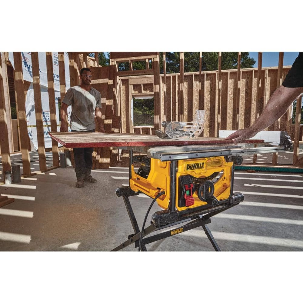 DEWALT 15 Amp Corded 8-1/4 in. Compact Jobsite Tablesaw with Compact Table Saw Stand 12 DEWALT 15 Amp Corded 8-1/4 in. Compact Jobsite Tablesaw with Compact Table Saw Stand - Image 10