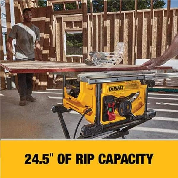DEWALT 15 Amp Corded 8-1/4 in. Compact Jobsite Tablesaw with Compact Table Saw Stand 9 DEWALT 15 Amp Corded 8-1/4 in. Compact Jobsite Tablesaw with Compact Table Saw Stand - Image 7