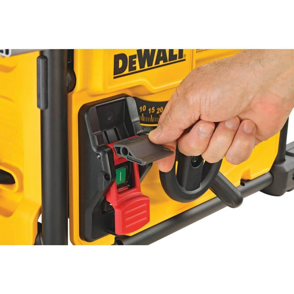 DEWALT 15 Amp Corded 8-1/4 in. Compact Jobsite Tablesaw with Compact Table Saw Stand 10 DEWALT 15 Amp Corded 8-1/4 in. Compact Jobsite Tablesaw with Compact Table Saw Stand - Image 8