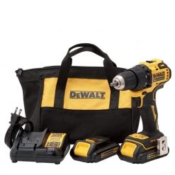 DEWALT ATOMIC 20-Volt MAX Cordless Brushless Compact 1/2 in. Drill/Driver, (2) 20-Volt 1.3Ah Batteries & 4-1/2 in. Circular Saw -Power Tools Sales Store dewalt power drills dcd708c2w571b e1 1000