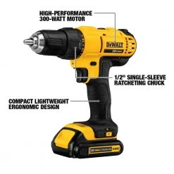 DEWALT 20-Volt MAX Cordless 1/2 in. Drill/Driver, (2) 20-Volt 1.3Ah Batteries, Charger & Bag 19 DEWALT 20-Volt MAX Cordless 1/2 in. Drill/Driver, (2) 20-Volt 1.3Ah Batteries, Charger & Bag -Power Tools Sales Store dewalt power drills dcd771c2 40 1000