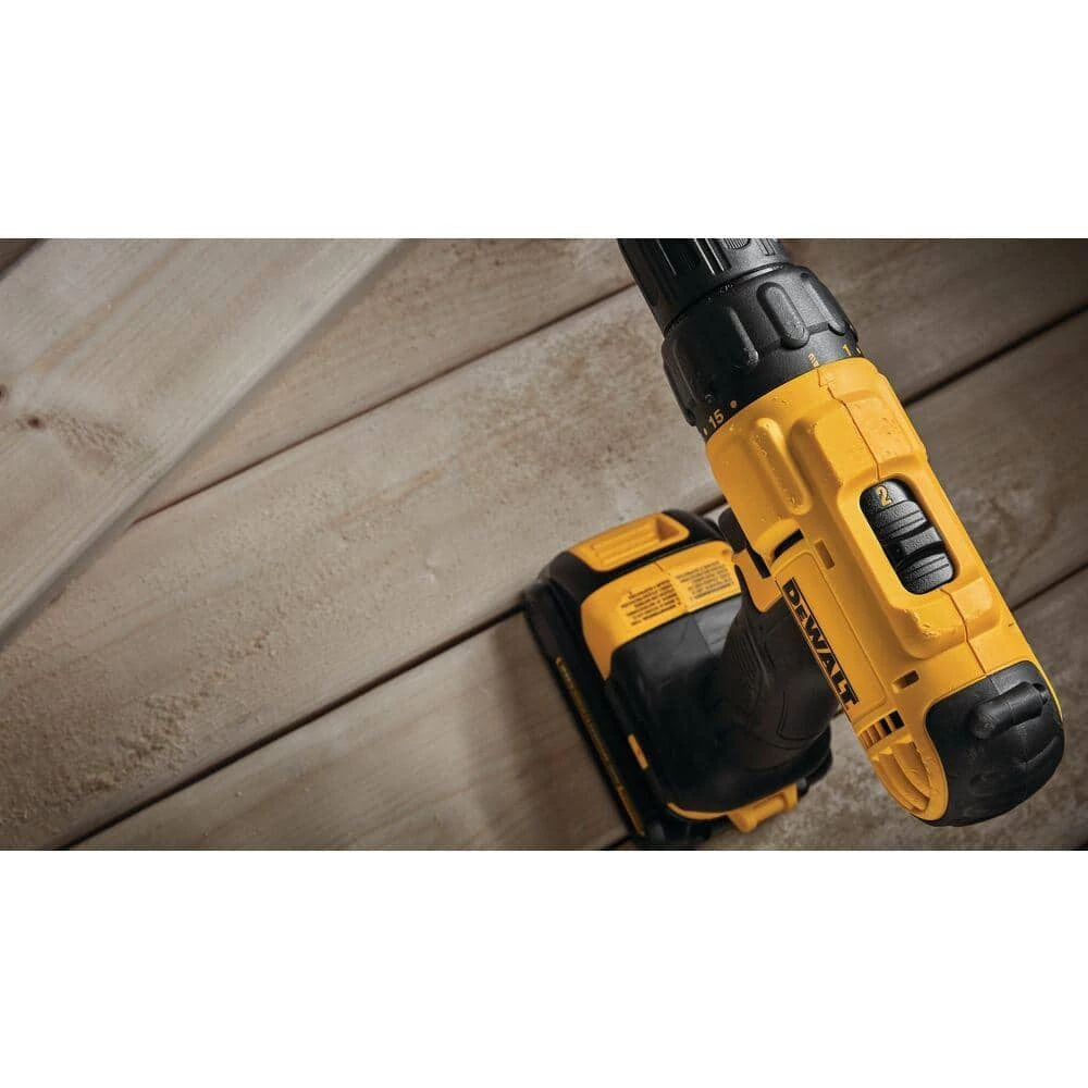 DEWALT 20-Volt MAX Cordless 1/2 in. Drill/Driver, (2) 20-Volt 1.3Ah Batteries, Charger & Bag 16 DEWALT 20-Volt MAX Cordless 1/2 in. Drill/Driver, (2) 20-Volt 1.3Ah Batteries, Charger & Bag - Image 14