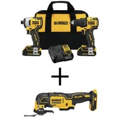 DEWALT ATOMIC 20-Volt MAX Li-Ion Brushless Cordless Drill/Impact Combo Kit (2-Tool) with Bare Cordless Oscillating Tool