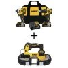 DEWALT ATOMIC 20-Volt MAX Brushless Cordless Compact Drill/Impact Combo Kit (2-Tool) with 20-V Sub-Compact Bandsaw (Tool-Only)
