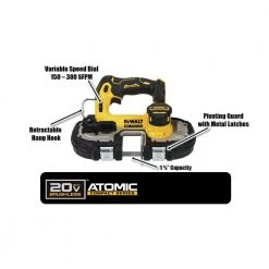 DEWALT ATOMIC 20-Volt MAX Brushless Cordless Compact Drill/Impact Combo Kit (2-Tool) with 20-V Sub-Compact Bandsaw (Tool-Only) -Power Tools Sales Store dewalt power tool combo kits dck278c2w377 fa 1000