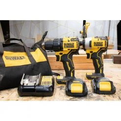 DEWALT ATOMIC 20-Volt MAX Li-Ion Brushless Cordless Compact Drill/Impact Combo Kit (2-Tool) with Mech Tool Set (142-Piece) -Power Tools Sales Store dewalt power tool combo kits dck278c2w73802 76 1000