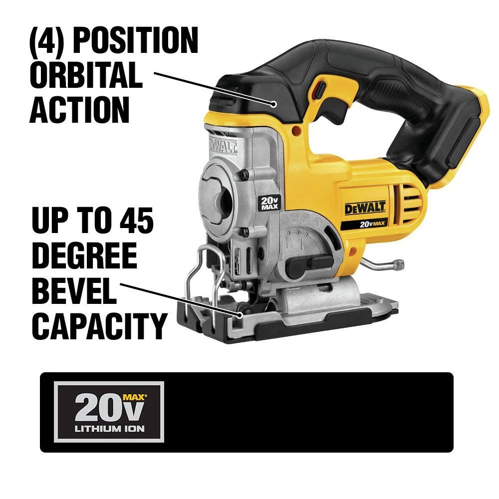 DEWALT ATOMIC 20-Volt MAX Cordless Brushless Compact Drill/Impact Combo Kit (2-Tool) with 20-Volt Cordless Jig Saw (Tool-Only) 9 DEWALT ATOMIC 20-Volt MAX Cordless Brushless Compact Drill/Impact Combo Kit (2-Tool) with 20-Volt Cordless Jig Saw (Tool-Only) - Image 7