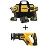 DEWALT ATOMIC 20-Volt MAX Cordless Brushless Compact Drill/Impact Combo Kit (2-Tool) with 20-Volt Compact Recip Saw (Tool-Only)