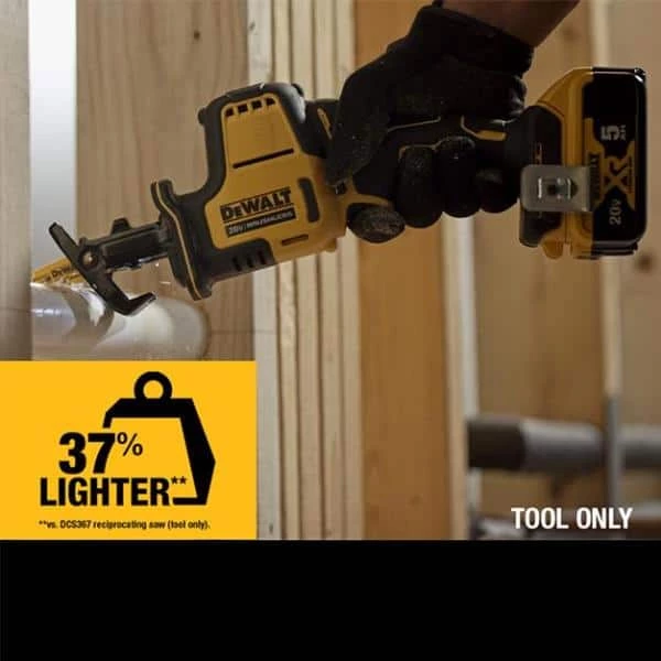 DEWALT ATOMIC 20-Volt MAX Cordless Brushless Compact Reciprocating Saw (Tool-Only) with 20V 6Ah & 4Ah Batteries, Charger & Bag 10 DEWALT ATOMIC 20-Volt MAX Cordless Brushless Compact Reciprocating Saw (Tool-Only) with 20V 6Ah & 4Ah Batteries, Charger & Bag - Image 8