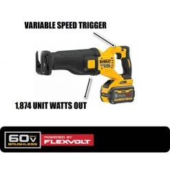 DEWALT FLEXVOLT 60-Volt MAX Cordless Brushless Reciprocating Saw with (1) FLEXVOLT 9.0Ah Battery -Power Tools Sales Store dewalt reciprocating saws dcs389x1 40 1000