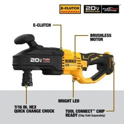 DEWALT 20-Volt Max Cordless 7/16 in. Quick Change Stud and Joist Drill (Tool-Only) -Power Tools Sales Store dewalt right angle drills dcd445b c3 1000