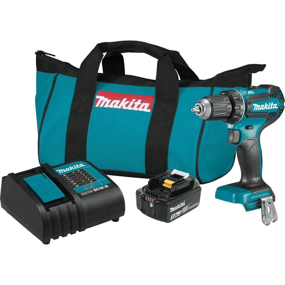 Makita 18V LXT Lithium-Ion Brushless Cordless 1/2 in. Driver-Drill Kit, 3.0Ah 3 Makita 18V LXT Lithium-Ion Brushless Cordless 1/2 in. Driver-Drill Kit, 3.0Ah