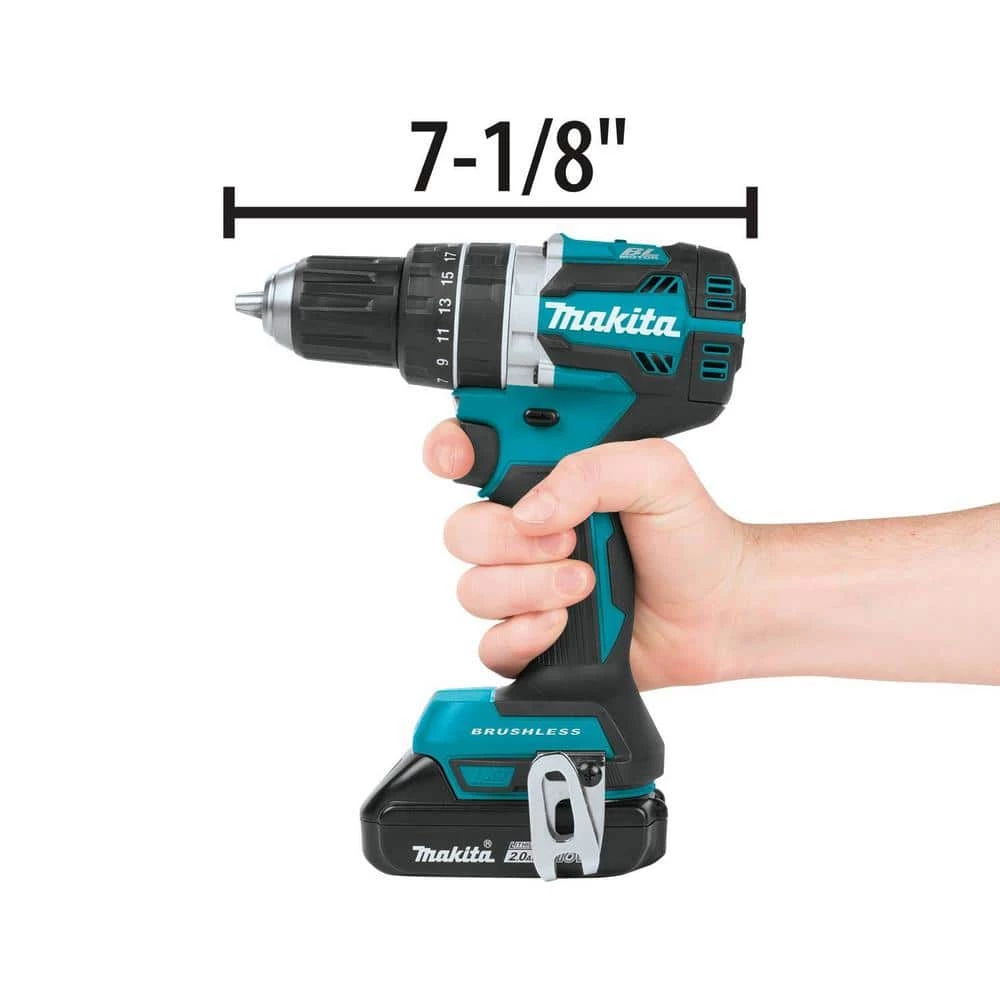 Makita 18V LXT Lithium-Ion Brushless Cordless Hammer Drill and Impact Driver Combo Kit (2-Tool) w/ (2) 2Ah Batteries, Bag 7 Makita 18V LXT Lithium-Ion Brushless Cordless Hammer Drill and Impact Driver Combo Kit (2-Tool) w/ (2) 2Ah Batteries, Bag - Image 5