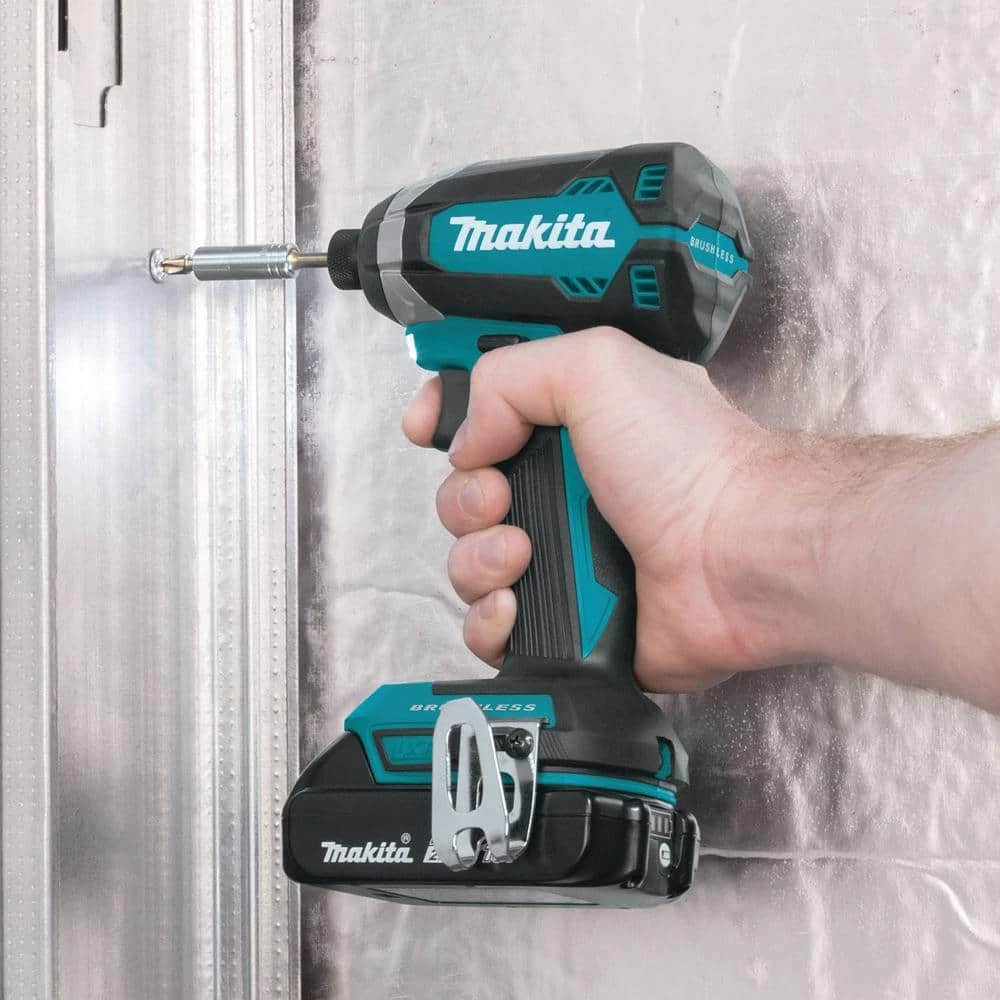 Makita 18V LXT Lithium-Ion Brushless Cordless Hammer Drill and Impact Driver Combo Kit (2-Tool) w/ (2) 2Ah Batteries, Bag 13 Makita 18V LXT Lithium-Ion Brushless Cordless Hammer Drill and Impact Driver Combo Kit (2-Tool) w/ (2) 2Ah Batteries, Bag - Image 11