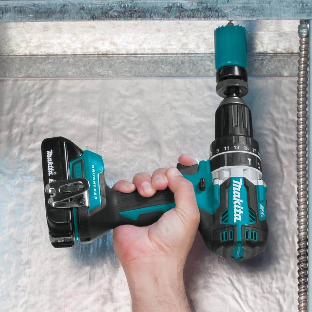 Makita 18V LXT Lithium-Ion Brushless Cordless Hammer Drill and Impact Driver Combo Kit (2-Tool) w/ (2) 2Ah Batteries, Bag 11 Makita 18V LXT Lithium-Ion Brushless Cordless Hammer Drill and Impact Driver Combo Kit (2-Tool) w/ (2) 2Ah Batteries, Bag - Image 9