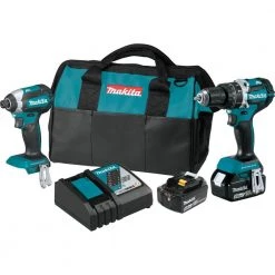Makita 18V LXT Lithium-Ion Brushless Cordless 2-Piece Combo Kit (Hammer Drill/ Impact Driver) 5.0 Ah