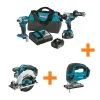 Makita 18V LXT Lithium-ion Brushless 2-pc Combo Kit 5.0Ah with bonus 18V LXT 6-1/2 in. Circular Saw and 18V LXT Jig Saw