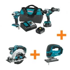 Makita 18V LXT Lithium-ion Brushless 2-pc Combo Kit 5.0Ah with bonus 18V LXT 6-1/2 in. Circular Saw and 18V LXT Jig Saw