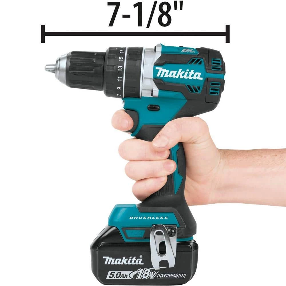 Makita 18V 4-Piece 5.0Ah LXT Lithium-Ion Brushless Cordless Combo Kit Hammer Drill/ Impact Driver/ Recipro Saw/ Flashlight 11 Makita 18V 4-Piece 5.0Ah LXT Lithium-Ion Brushless Cordless Combo Kit Hammer Drill/ Impact Driver/ Recipro Saw/ Flashlight - Image 9