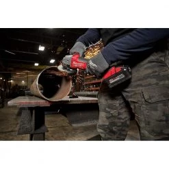 Milwaukee M18 FUEL 18V Lithium-Ion Brushless Cordless 4-1/2 in. ./5 in. Grinder with Paddle Switch with (1) 5.0 Ah Battery -Power Tools Sales Store milwaukee angle grinders 2880 20 48 11 1850 4f 1000