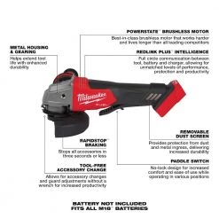 Milwaukee M18 FUEL 18V Lithium-Ion Brushless Cordless 4-1/2 in./5 in. Grinder and Starter Kit w/(1) 5.0 Ah Battery and Charger 21 Milwaukee M18 FUEL 18V Lithium-Ion Brushless Cordless 4-1/2 in./5 in. Grinder and Starter Kit w/(1) 5.0 Ah Battery and Charger -Power Tools Sales Store milwaukee angle grinders 2880 20 48 59 1850 66 1000