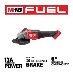 Milwaukee M18 FUEL 18V Lithium-Ion Brushless Cordless 4-1/2 in./6 in. Braking Grinder with Paddle Switch (Tool-Only) 17 Milwaukee M18 FUEL 18V Lithium-Ion Brushless Cordless 4-1/2 in./6 in. Braking Grinder with Paddle Switch (Tool-Only) -Power Tools Sales Store milwaukee angle grinders 2980 20 e1 1000
