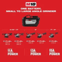Milwaukee M18 FUEL 18V Lithium-Ion Brushless Cordless 4-1/2 in./5 in. Grinder w/Paddle Switch w/(2) 5.0ah and Charger -Power Tools Sales Store milwaukee angle grinders 48 59 1852b 2880 20 44 1000