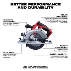 Milwaukee M18 18V Lithium-Ion Cordless 6-1/2 in. Circular Saw (Tool-Only) -Power Tools Sales Store milwaukee circular saws 2630 20 e1 1000