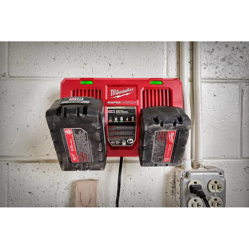 Milwaukee M18 18-Volt Lithium-Ion Brushless Cordless 7-1/4 in. Circular Saw w/(2) 5.0 Ah Batteries & Dual Bay Rapid Charger 7 Milwaukee M18 18-Volt Lithium-Ion Brushless Cordless 7-1/4 in. Circular Saw w/(2) 5.0 Ah Batteries & Dual Bay Rapid Charger - Image 5