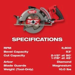 Milwaukee M18 FUEL 18V Lithium-Ion Cordless 7-1/4 in. Rear Handle Circular Saw (Tool-Only) -Power Tools Sales Store milwaukee circular saws 2830 20 c3 1000