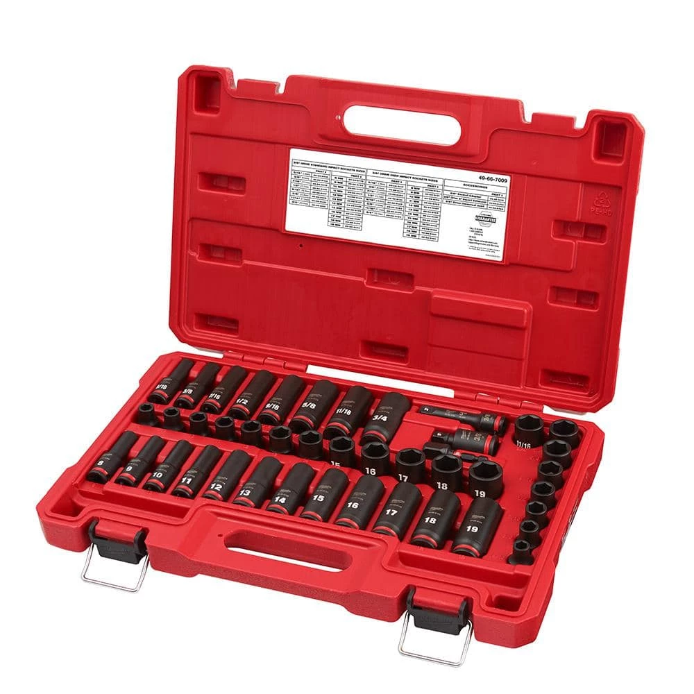 Milwaukee M12 FUEL 12V Cordless High Speed 1/4 in. Ratchet Kit with 3/8 in. Drive SAE and Metric Impact Socket Set (43-Piece) 9 Milwaukee M12 FUEL 12V Cordless High Speed 1/4 in. Ratchet Kit with 3/8 in. Drive SAE and Metric Impact Socket Set (43-Piece) - Image 7