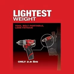 Milwaukee M12 FUEL 12V Lithium-Ion Brushless Cordless 1/2 in. Hammer Drill Kit with 4.0 Ah and 2.0 Ah Battery and Hard Case -Power Tools Sales Store milwaukee hammer drills 2504 22 66 1000
