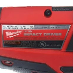 Milwaukee M12 FUEL 12V Lithium-Ion Brushless Cordless 1/4 in. Hex Impact Driver Kit W/(2) 2.0Ah Batteries, Charger & Hard Case 13 Milwaukee M12 FUEL 12V Lithium-Ion Brushless Cordless 1/4 in. Hex Impact Driver Kit W/(2) 2.0Ah Batteries, Charger & Hard Case -Power Tools Sales Store milwaukee impact drivers 2453 22 77 1000